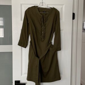 Talbots Olive Green Midi Dress